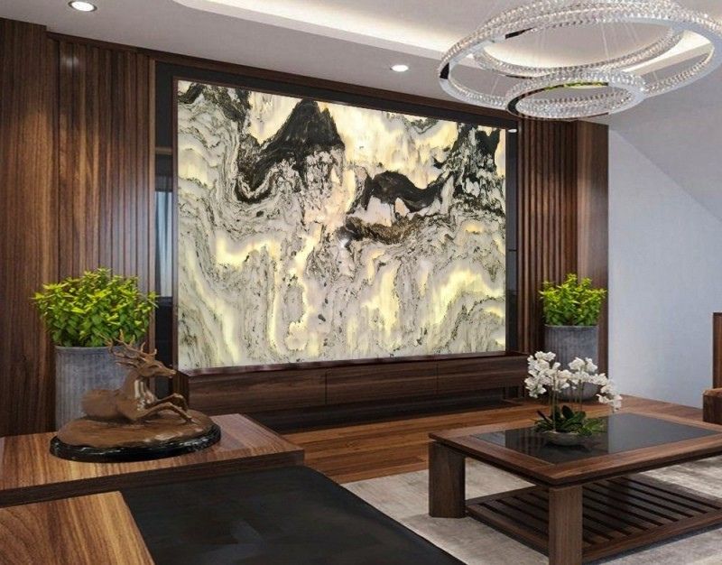 Tranh sơn thủy 1 tấm (khổ lớn 1m9 × 3m)